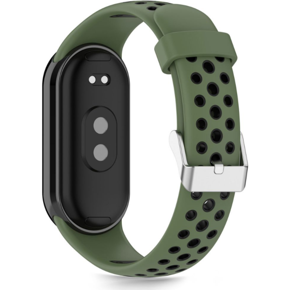 Λουράκι Xiaomi Smart Band 10 / 10 NFC / 9 / 9 NFC / 8 / 8 NFC Tech-Protect Iconband Air Σιλικόνης - Army Green / Black (5906302331352)