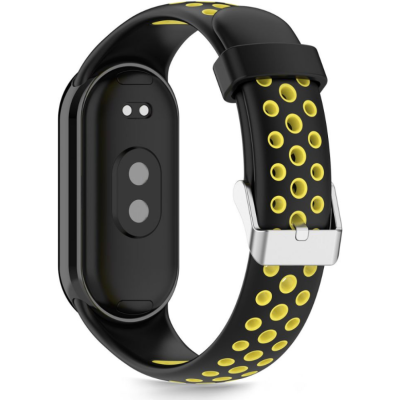 Λουράκι Xiaomi Smart Band 10 / 10 NFC / 9 / 9 NFC / 8 / 8 NFC Tech-Protect Iconband Air Σιλικόνης - Black / Yellow (5906302331345)