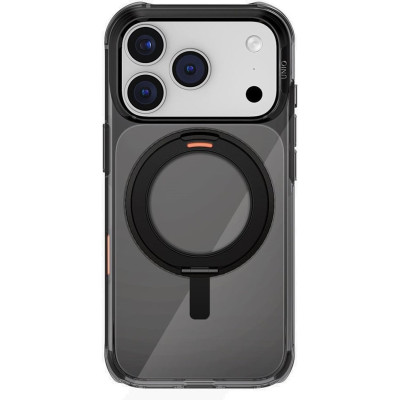 Θήκη iPhone 17 Pro Uniq Swivix Ανθεκτική Ημιδιάφανη με MagSafe & Περιστρεφόμενο KickStand - Carbon Black (UNIQ-IP6.3P(2025)-SWVCBLK)