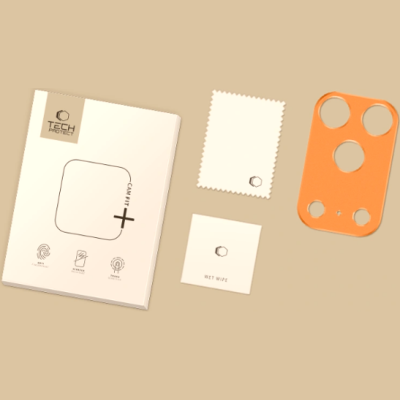 Κάλυμμα Κάμερας iPhone 17 Pro Tech-Protect Camalloy Fit+ Προστατευτικό Μεταλλικό - Cosmic Orange (5906302334537)