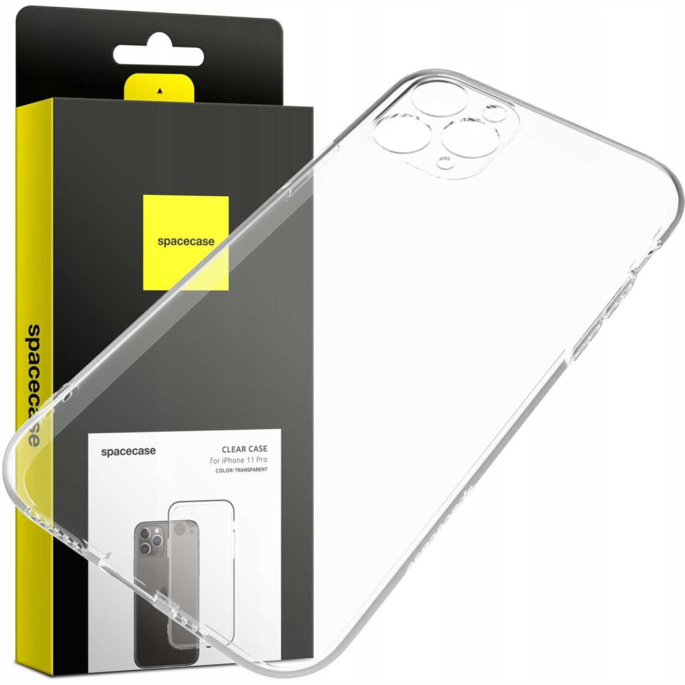 Θήκη iPhone 11 Pro Spacecase Clear Case Διάφανη Σιλικόνης 1mm - Transparent (5905719106195)