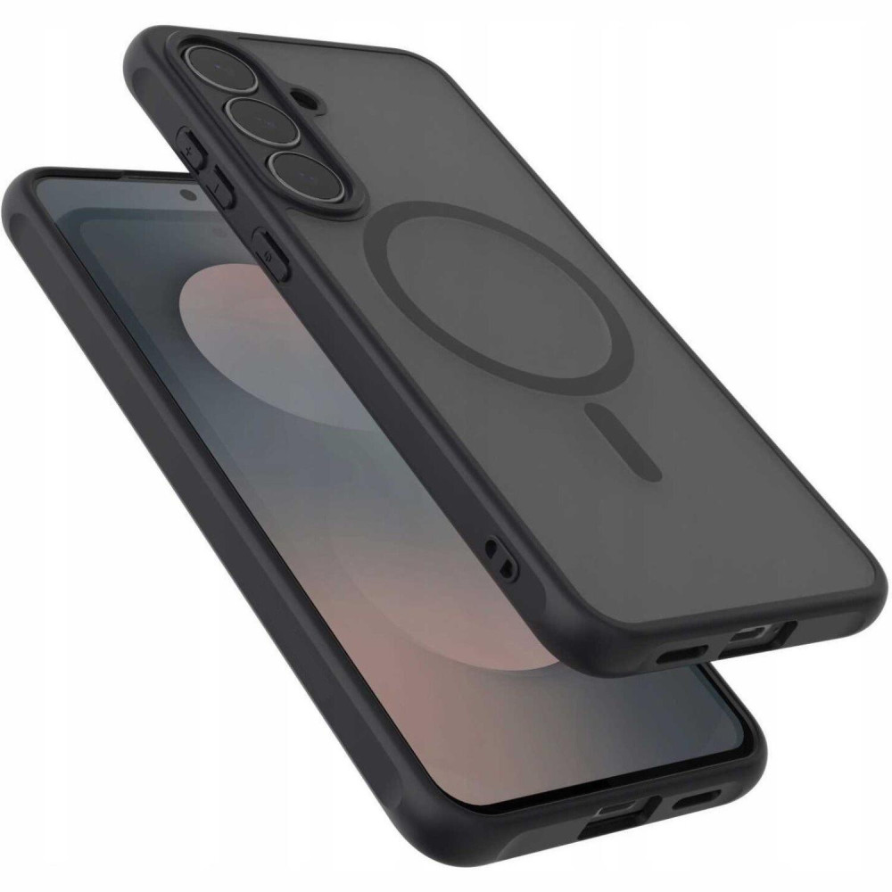 Θήκη Samsung Galaxy S25 FE Spacecase Hybrid MagSafe Σκληρή Ημιδιάφανη με MagSafe - Black (5905719132668)