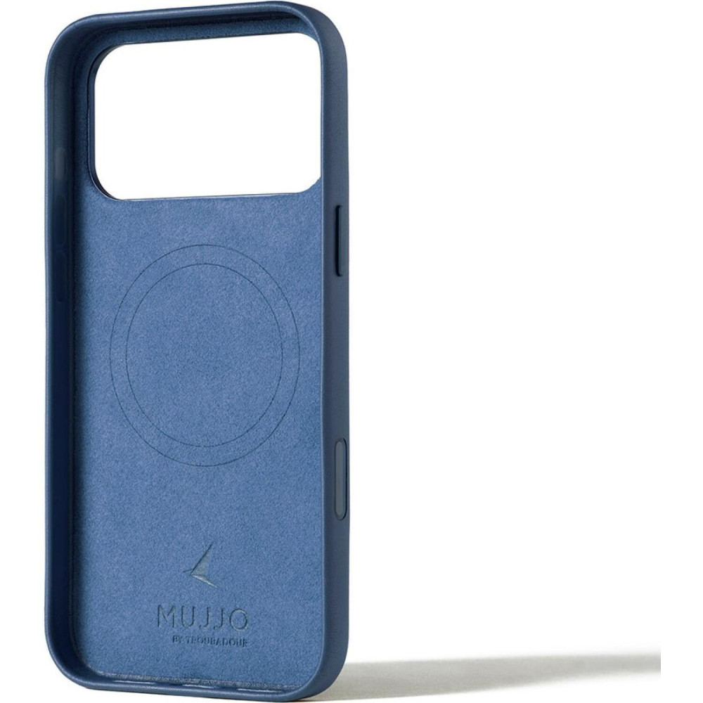 Θήκη iPhone 17 Pro Max MUJJO by Troubadour Full Leather Case Δερμάτινη με MagSafe - Monaco Blue (MUJJO-CL-063-BL)