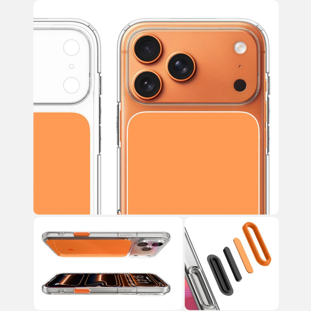 Θήκη iPhone 17 Pro Max Spigen Ultra Hybrid T MagFit Ανθεκτική με Κάλυμμα για Camera Control & MagSafe - Glossy Orange (ACS10474)