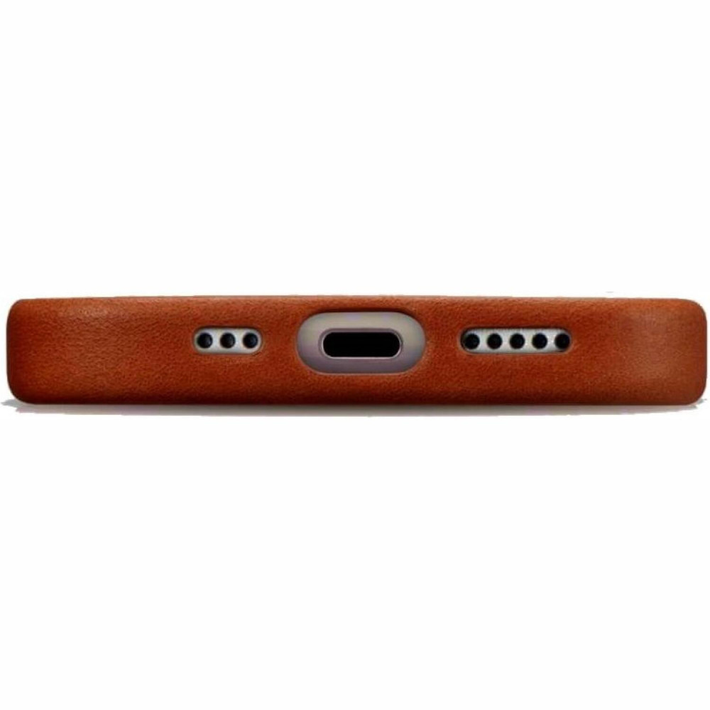 Θήκη iPhone 16 Pro Max iCarer Leather Back Case Δερμάτινη με MagSafe - Retro Brown (WMI16240704-SN)