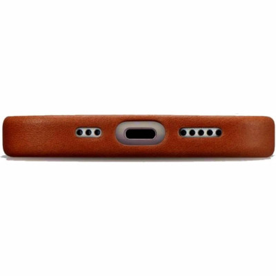 Θήκη iPhone 16 Pro Max iCarer Leather Back Case Δερμάτινη με MagSafe - Retro Brown (WMI16240704-SN)