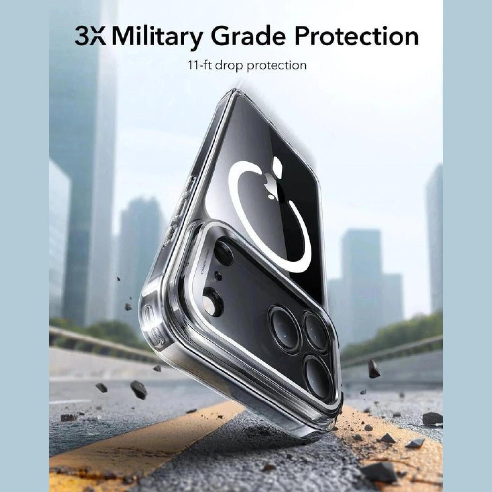 Θήκη iPhone 17 Pro Max ESR Classic Hybrid Magnetic with Stash Stand Ανθεκτική με MagSafe / Kickstand & Κάλυμμα για Camera Control - Clear (4894240283257)