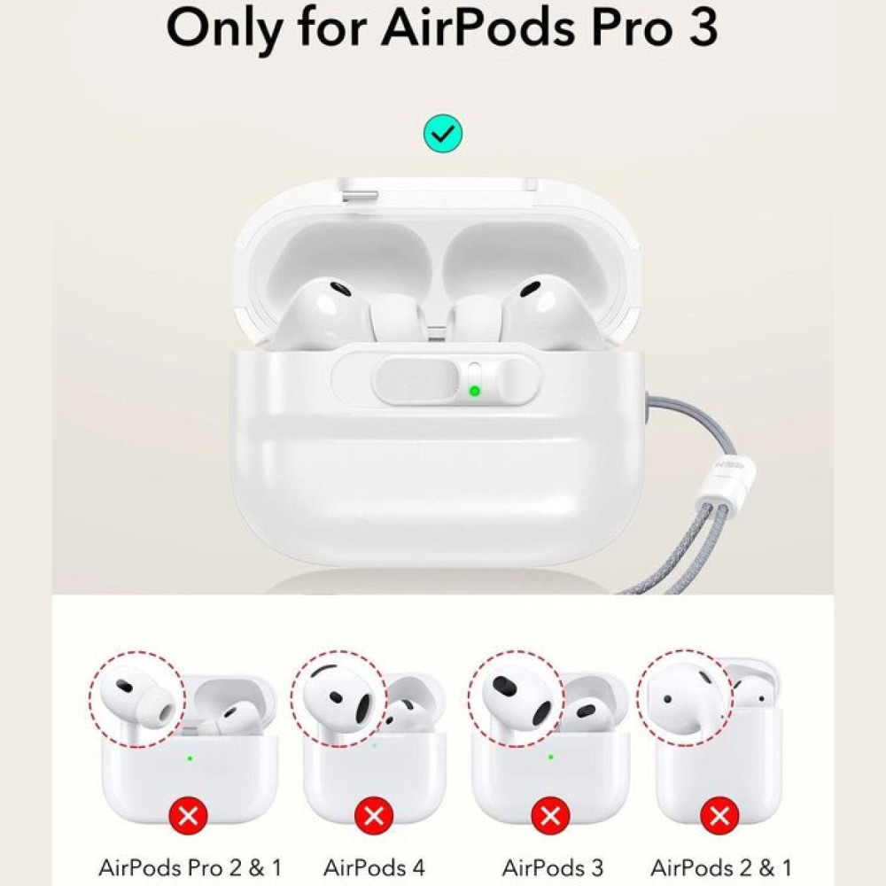 Θήκη AirPods Pro 3rd Gen ESR Pulse FlickLock Magnetic Case με MagSafe & Λουράκι Χειρός - White (4894240292136)