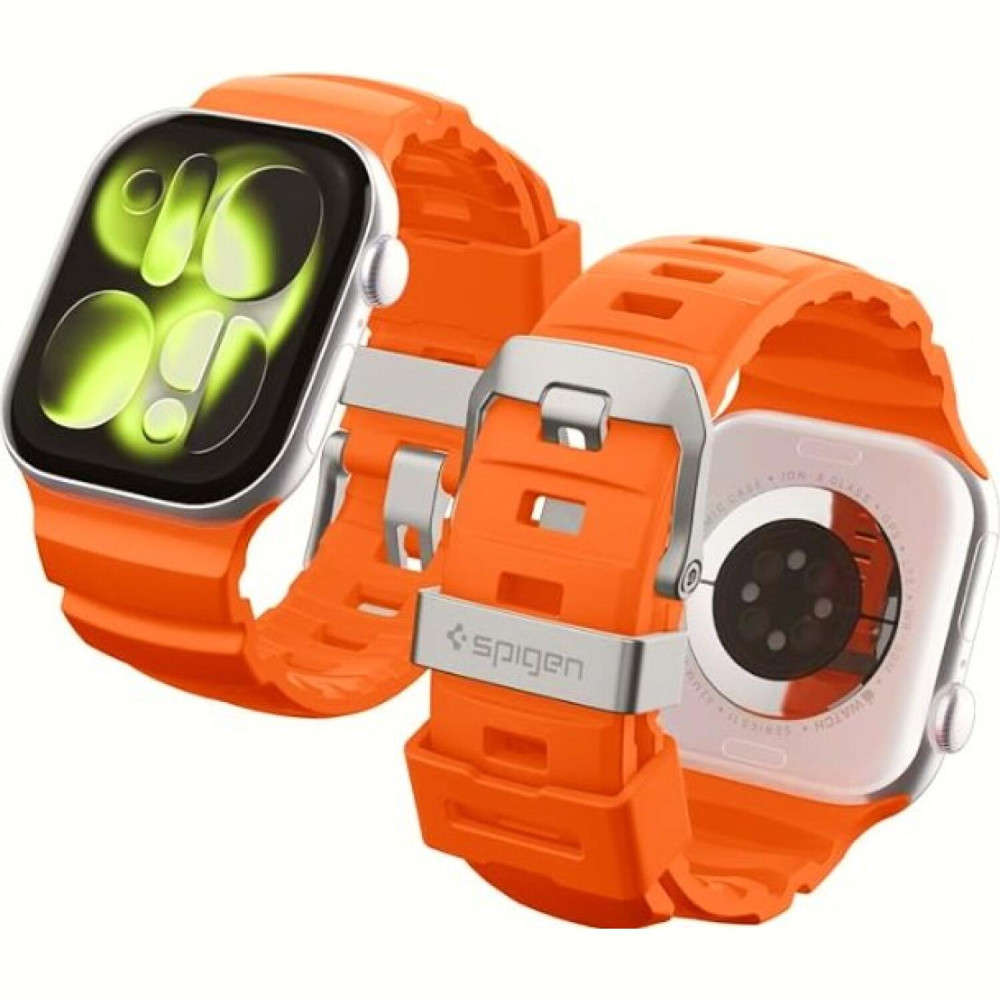 Λουράκι Apple Watch Ultra/SE/11/10/9/8/7/6/5/4 (49/46/45/44mm) Spigen WBS2 Σιλικόνης - Orange (AMP10509)