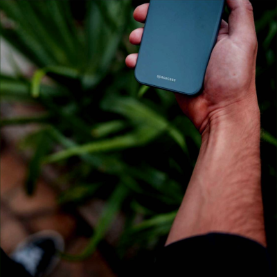 Θήκη iPhone 12 / 12 Pro Spacecase Silicone Case Σιλικόνης - Blue (5905123433566)