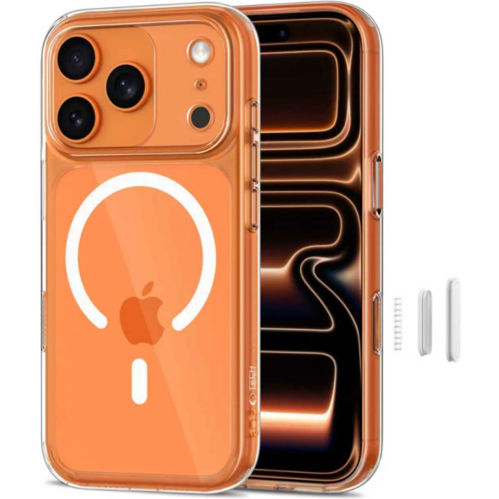 Θήκη iPhone 17 Pro Tech-Protect MagPeak CC Σκληρή Διάφανη με MagSafe & Πλαίσιο Κάμερας - Clear (5906302333585)