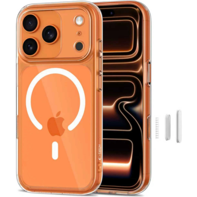 Θήκη iPhone 17 Pro Tech-Protect MagPeak CC Σκληρή Διάφανη με MagSafe & Πλαίσιο Κάμερας - Clear (5906302333585)