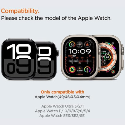 Λουράκι Apple Watch Ultra/SE/11/10/9/8/7/6/5/4 (49/46/45/44mm) Spigen WBS2 Σιλικόνης - Black (AMP10508)