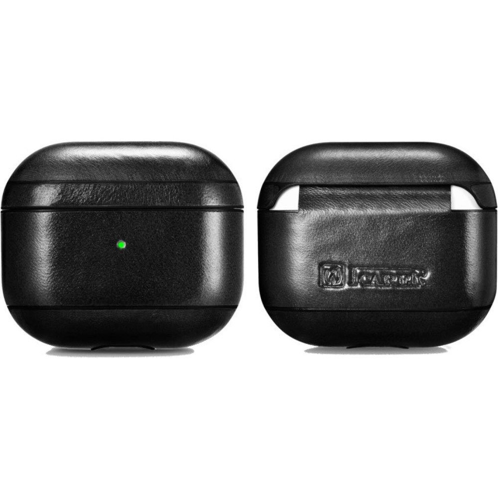 Θήκη AirPods 4th Gen iCarer Vintage Δερμάτινη - Black (WMAP250901-BK)