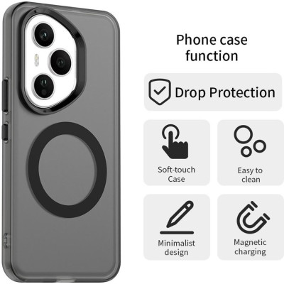 Θήκη Honor 400 Pro Techsuit CandyCase Σκληρή Ημιδιάφανη με MagSafe - Black (5949419310766)