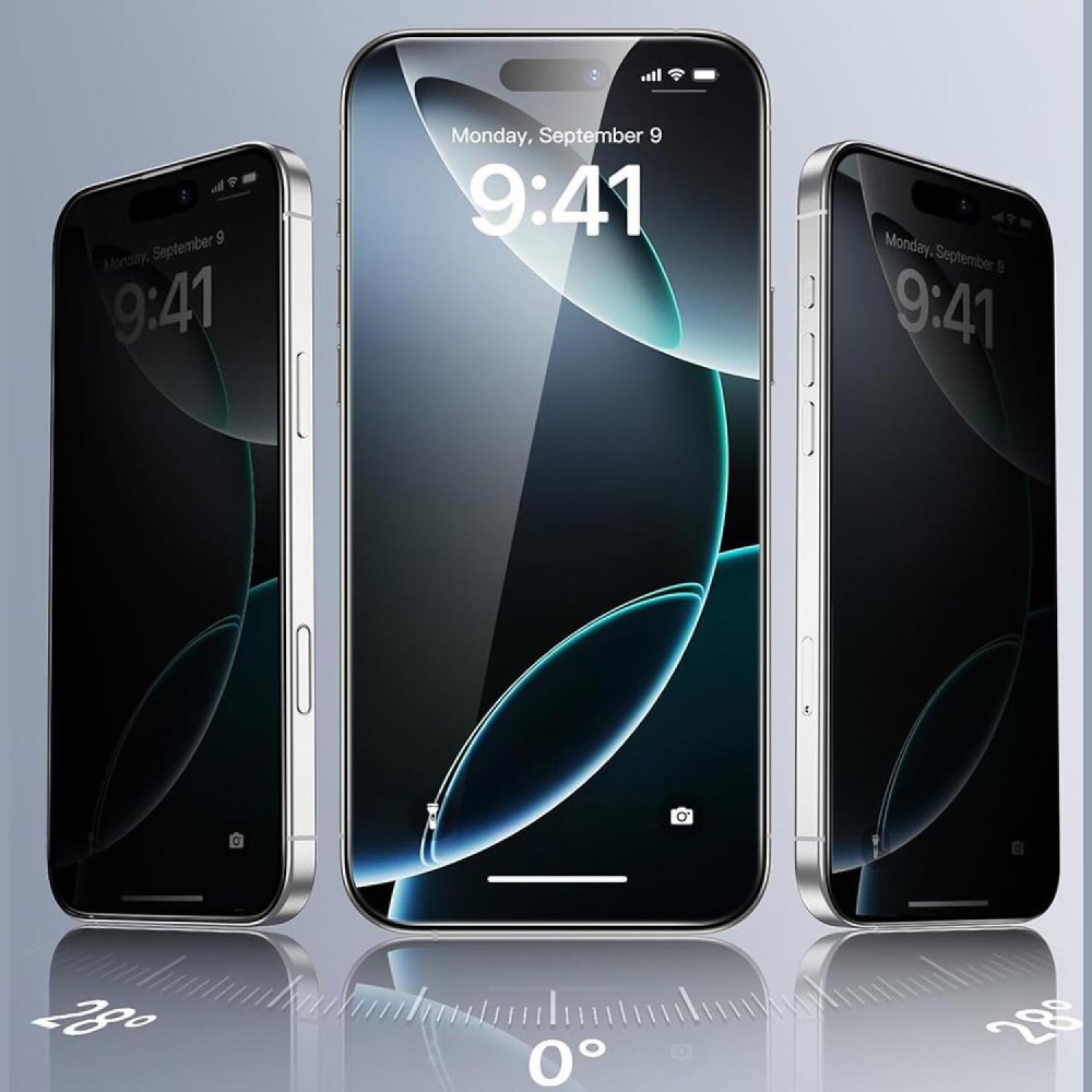 Tempered Glass iPhone 17 Pro Max ESR Classic Privacy Full Face Αντιχαρακτικό Γυαλί Προστασίας Απορρήτου Οθόνης 3 Τεμάχια - Black (4894240281376)