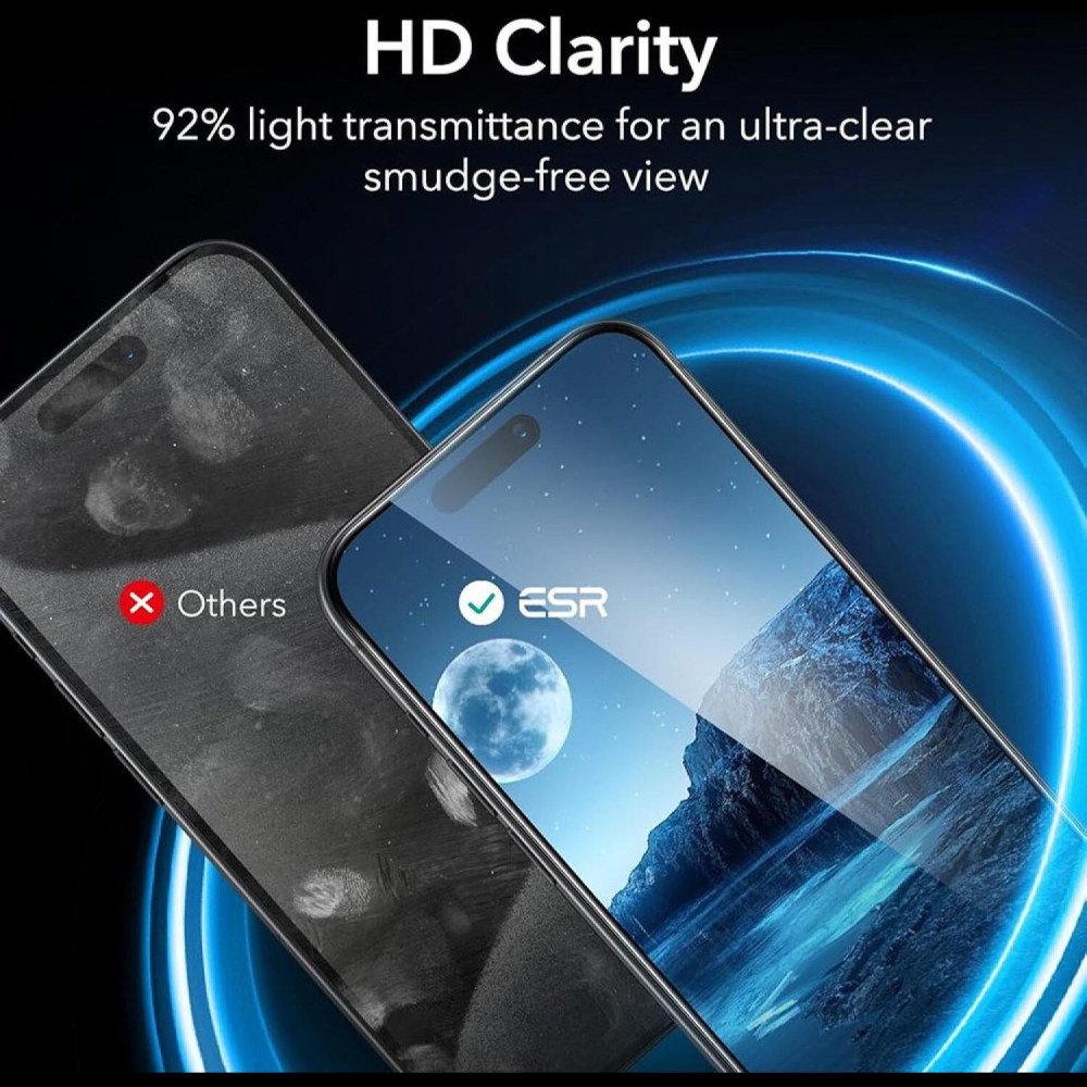 Tempered Glass iPhone 17 / 16 Pro ESR Classic Privacy Full Face Αντιχαρακτικό Γυαλί Προστασίας Απορρήτου Οθόνης 3 Τεμάχια - Black (4894240258750)