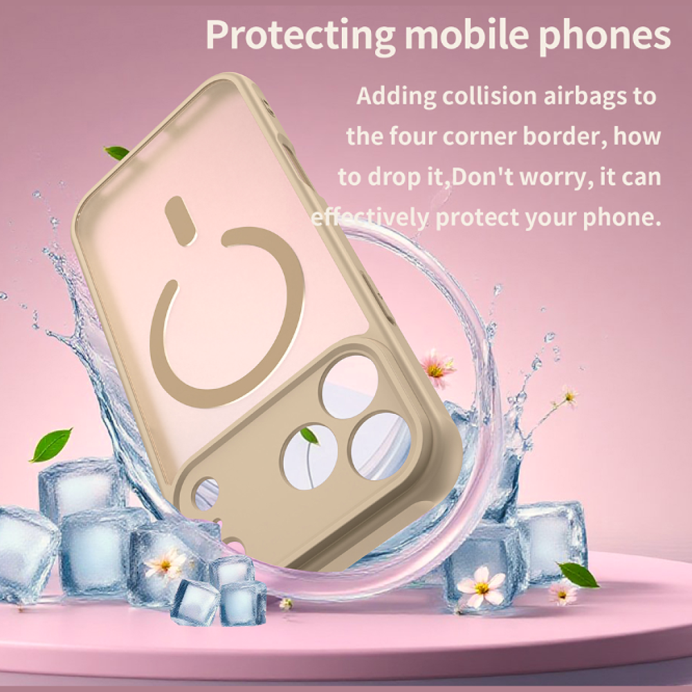 Θήκη iPhone 17 Pro Techsuit HaloFrost II MagSafe Σκληρή Ημιδιάφανη με MagSafe - Gold (5949419325807)