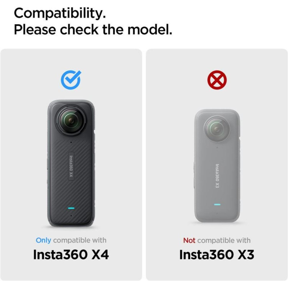 Tempered Glass Insta360 X4 Spigen GLAS.tR Slim Full Face Αντιχαρακτικό Γυαλί Προστασίας Οθόνης Αφής 2 Τεμάχια - Black (AGL09309)