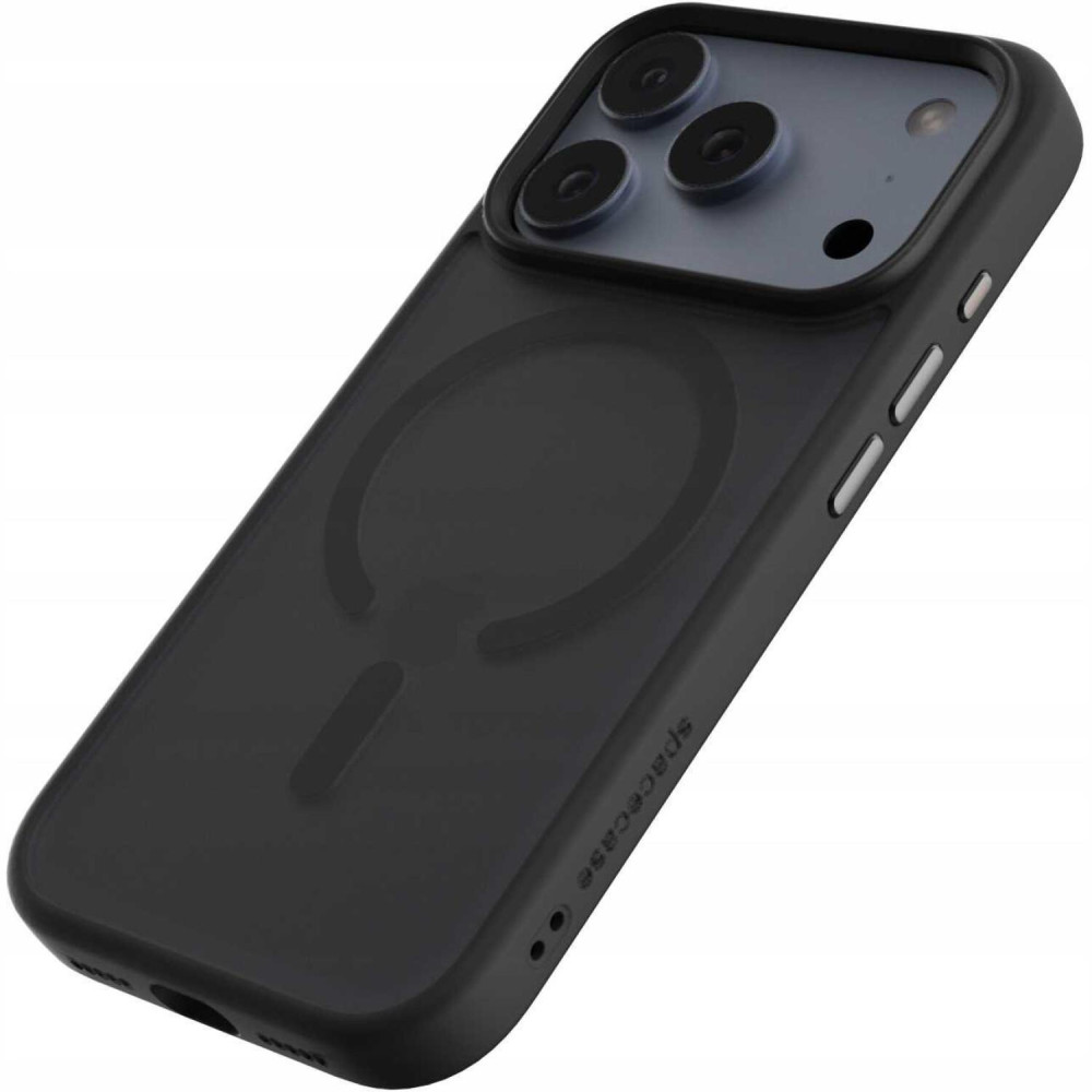 Θήκη iPhone 17 Pro Spacecase Fusion Mag Ημιδιάφανη Σκληρή με MagSafe - Black (5905719138073)