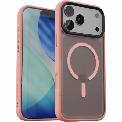 Θήκη iPhone 17 Pro Spacecase Fusion Mag Ημιδιάφανη Σκληρή με MagSafe - Pink (5905719138103)