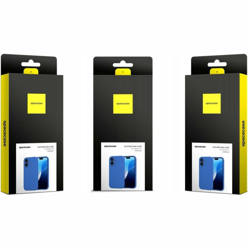 Θήκη iPhone 16 Spacecase Silicone Mag Case Σιλικόνης με MagSafe - Blue (5905719111915)