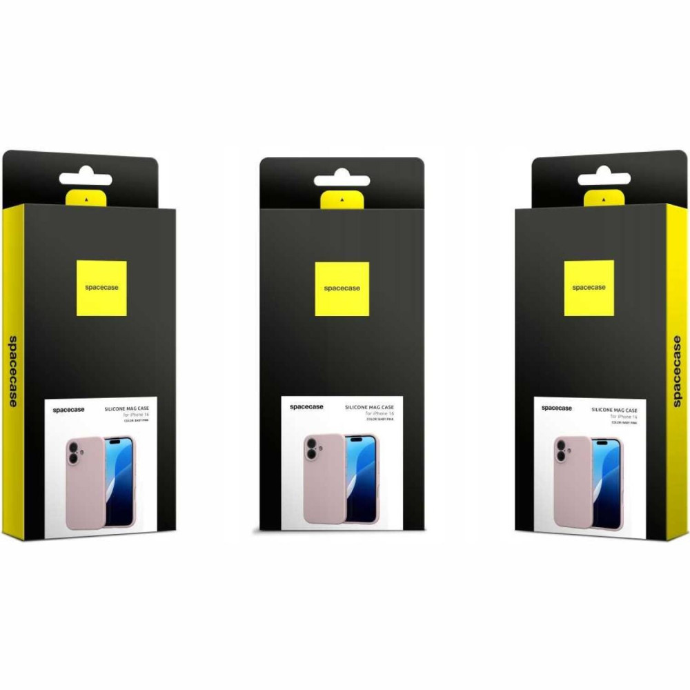 Θήκη iPhone 16 Spacecase Silicone Mag Case Σιλικόνης με MagSafe - Baby Pink (5905719137960)