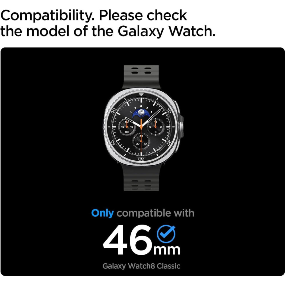 Στεφάνη Προστασίας Samsung Galaxy Watch 8 Classic 46mm Spigen Bezel Tune Pro από Ανοξείδωτο Ατσάλι - Silver (ACS10017)