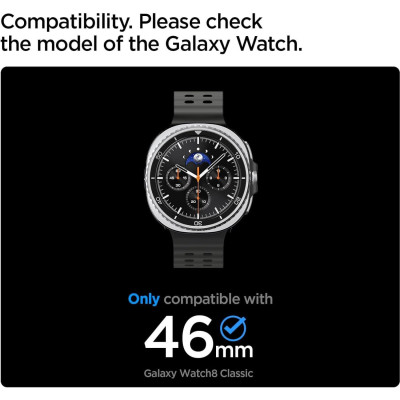 Στεφάνη Προστασίας Samsung Galaxy Watch 8 Classic 46mm Spigen Bezel Tune Pro από Ανοξείδωτο Ατσάλι - Silver (ACS10017)