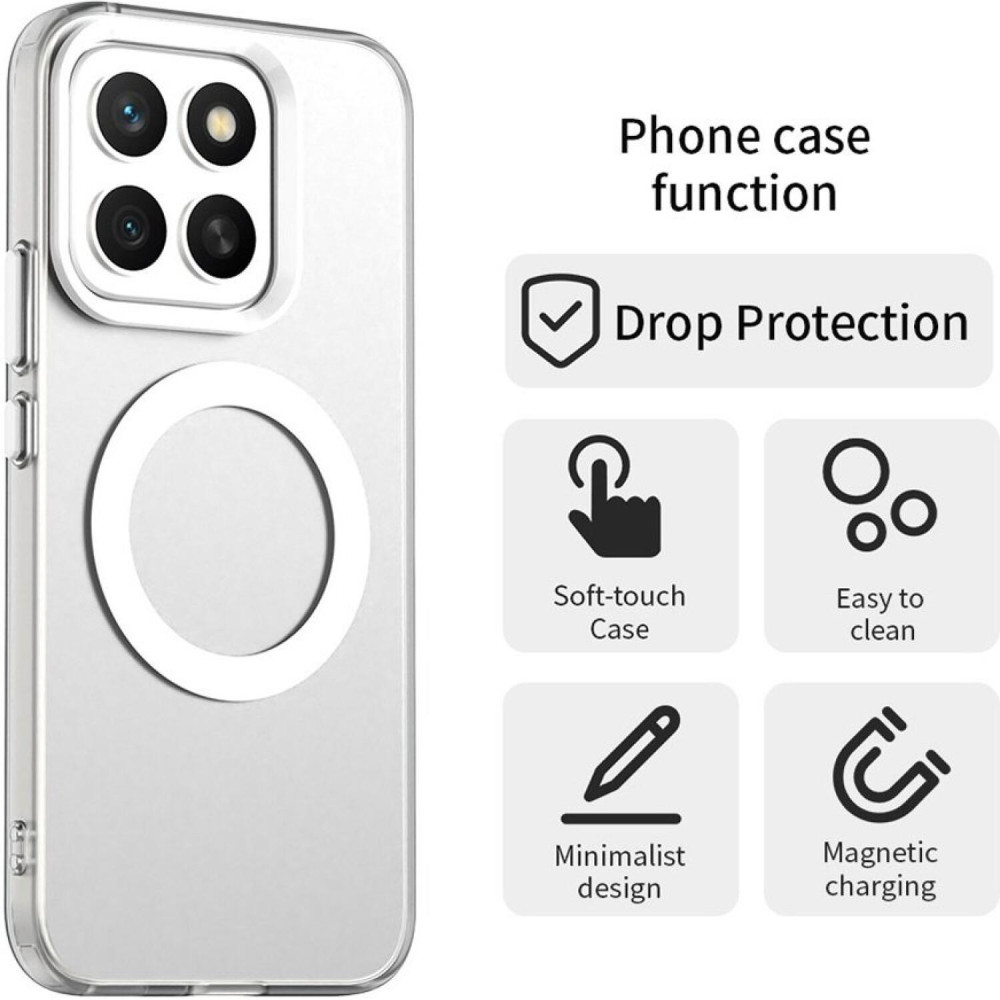 Θήκη Honor X8c Techsuit CandyCase Σκληρή Ημιδιάφανη με MagSafe - White (5949419310902)