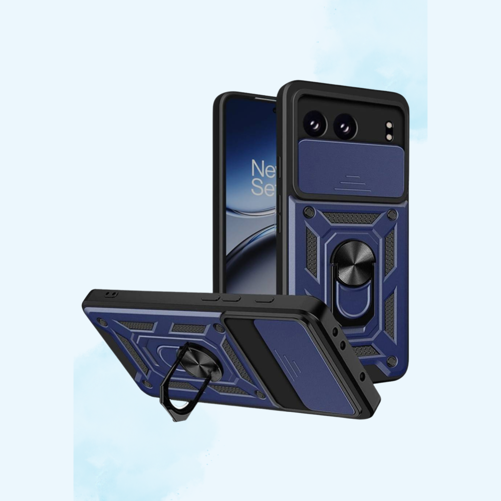 Θήκη OnePlus Nord 4 Techsuit CamShield Ανθεκτική με Κάλυμμα για την Κάμερα & Μεταλλικό Ring Holder - Blue (5949419236561)