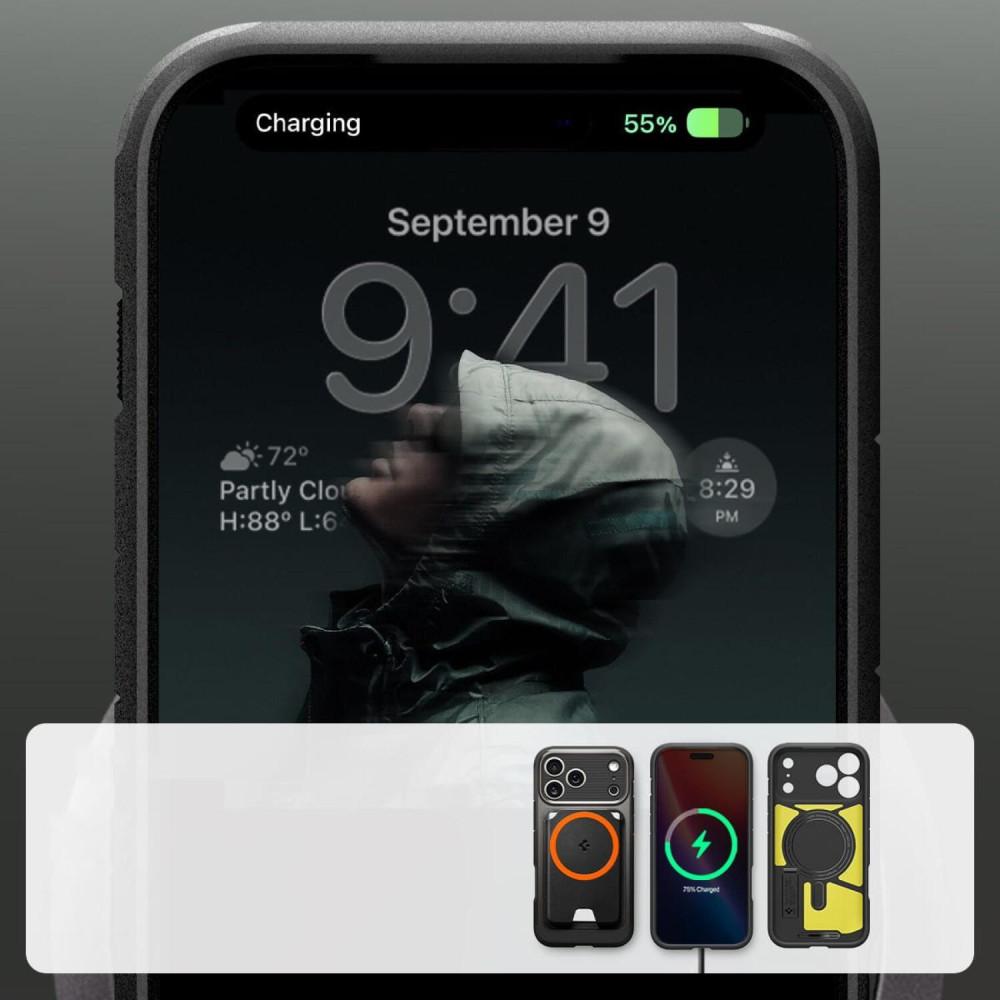 Θήκη iPhone 17 Pro Max Spigen Tough Armor T MagFit Ανθεκτική με Κάλυμμα για Camera Control & MagSafe - Gunmetal (ACS10298)