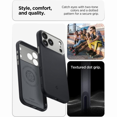 Θήκη iPhone 17 Pro Max Spigen Nano Pop MagFit Ανθεκτική Σιλικόνης με MagSafe - Black Sesame (ACS10262)