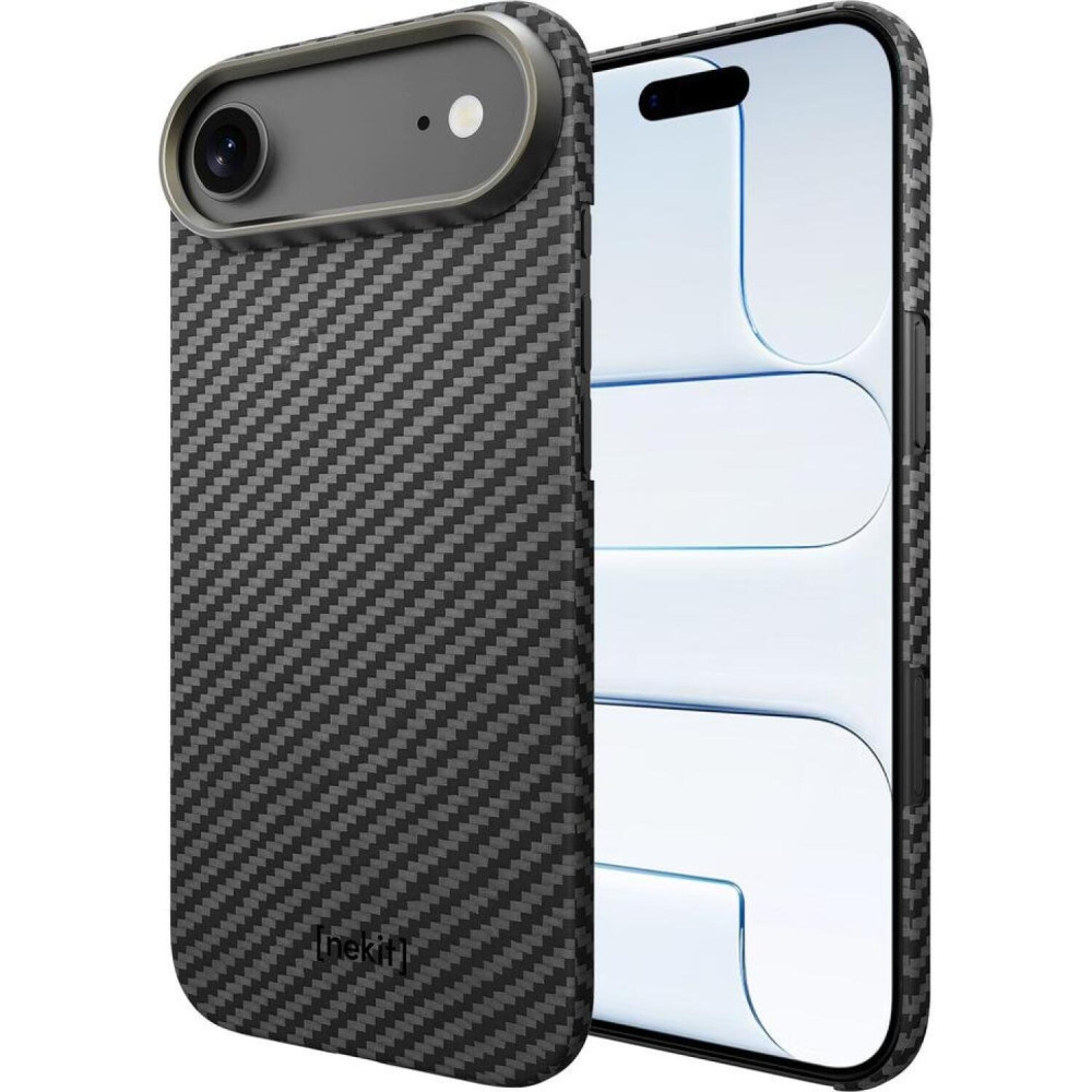 Θήκη iPhone Air Nekit Fiber Σκληρή με MagSafe Aramid Fiber 1mm 1500D Kevlar - Black (8719246494536)
