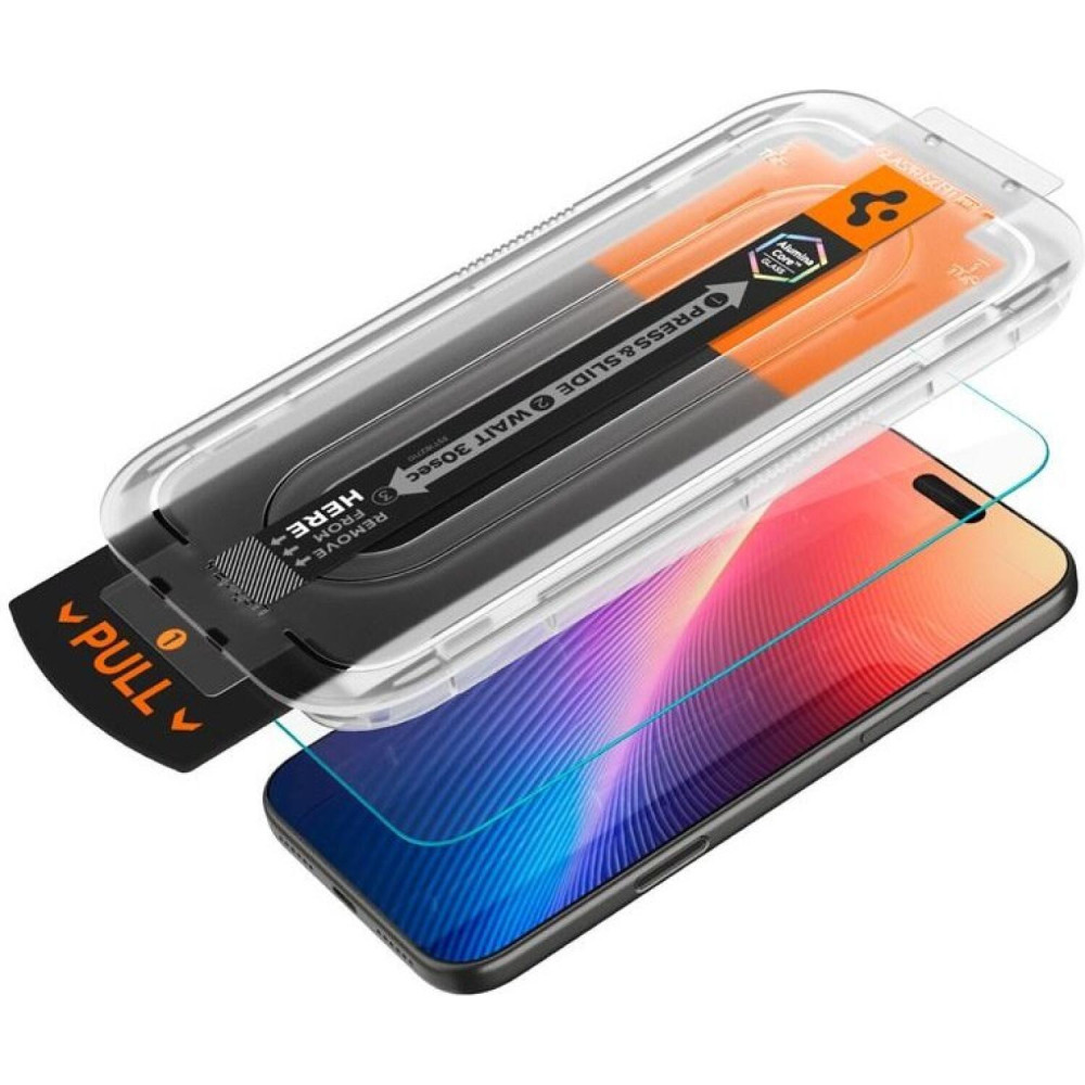 Tempered Glass iPhone 17 / 17 Pro / 16 Pro Spigen GLAS.tR EZ Fit Pro HD Αντιχαρακτικό Γυαλί Προστασίας Οθόνης - Clear (AGL10097)