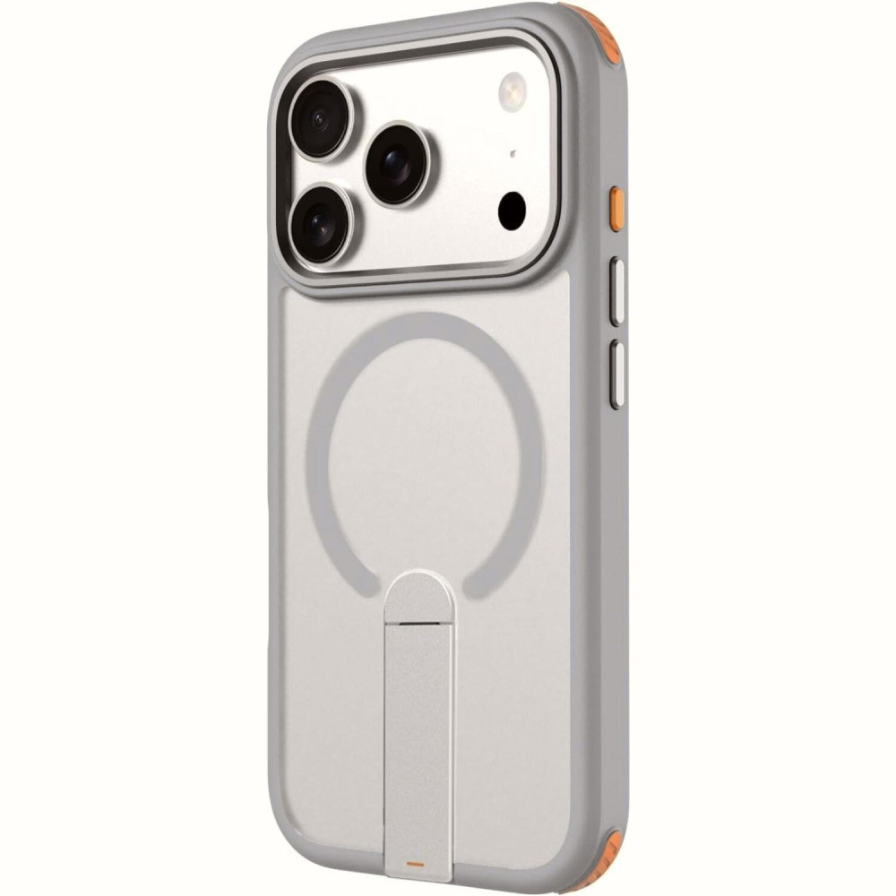 Θήκη iPhone 17 Pro Max Prodigee Formula K1 Ημιδιάφανη Ανθεκτική με MagSafe & KickStand - Grey (IPH17P-6.9-FRMK-GRY)