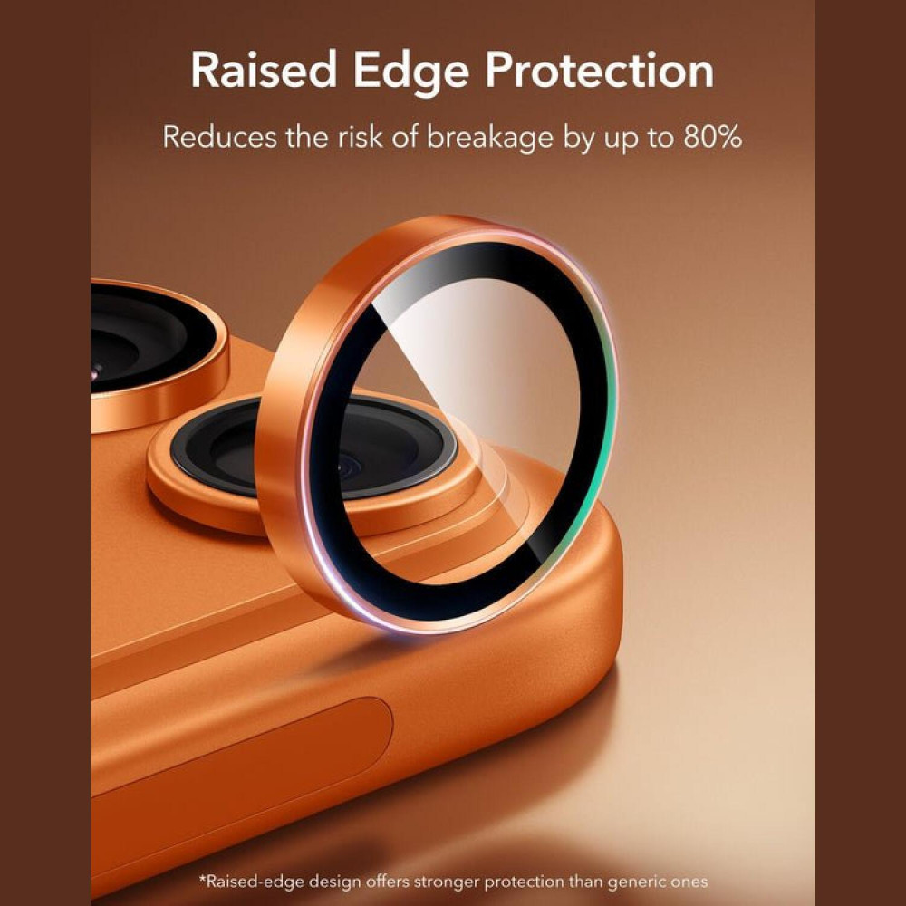 Tempered Glass iPhone 17 Pro / 17 Pro Max / 16 Pro / 16 Pro Max / 15 Pro / 15 Pro Max / 14 Pro / 14 Pro Max ESR Armorite Camera Lens Protectors Αντιχαρακτικό Γυαλί Προστασίας για Φακό Κάμερας - Orange (4894240296790)