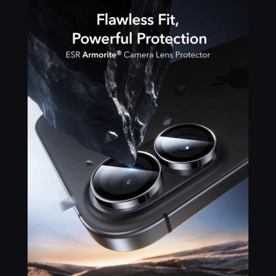 Tempered Glass iPhone 17 / 16 / 16 Plus ESR Armorite Camera Lens Protectors Αντιχαρακτικό Γυαλί Προστασίας για Φακό Κάμερας - Black (4894240225011)