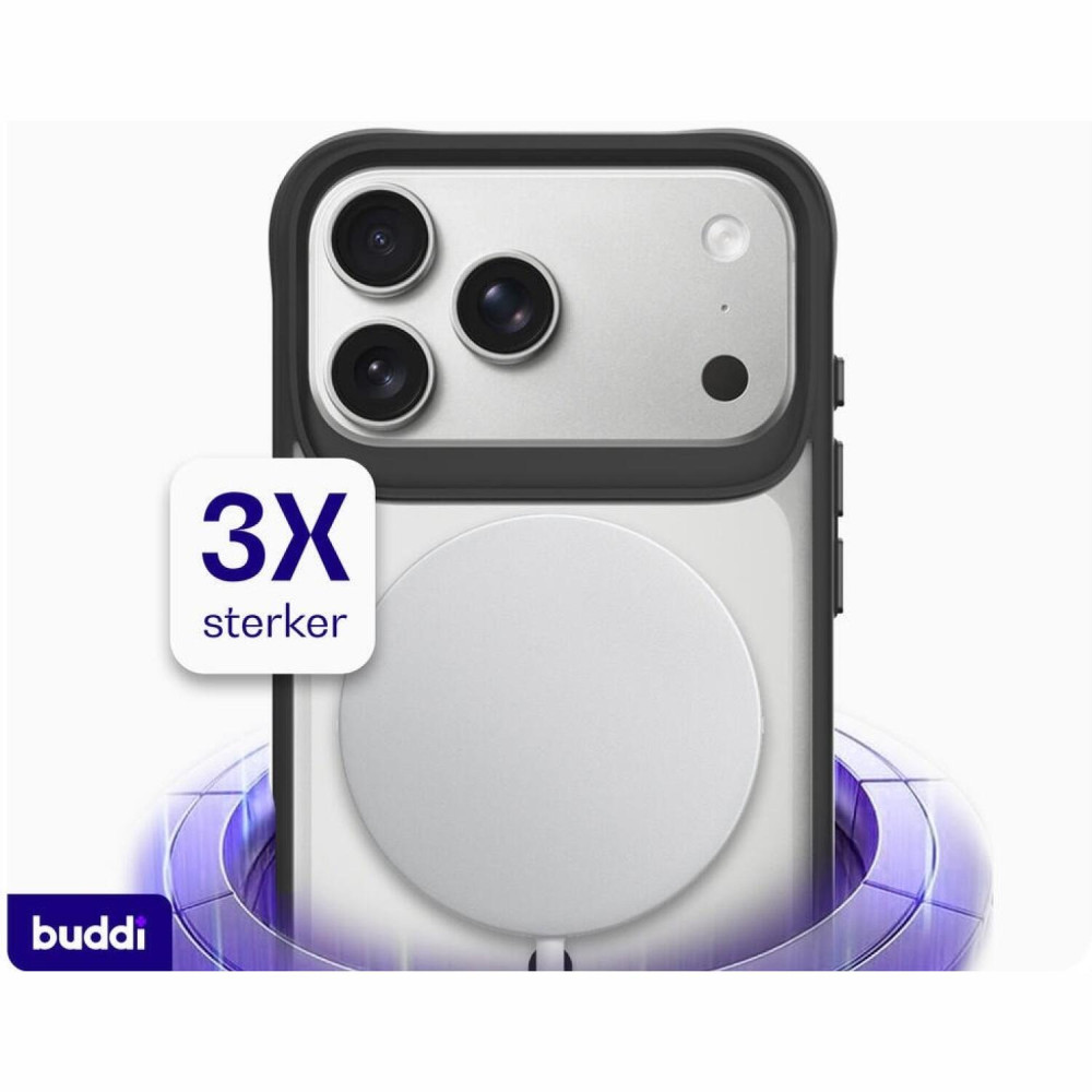 Θήκη iPhone 17 Pro Buddi Hybrid Σκληρή Ημιδιάφανη με MagSafe - Matte Black (8719246492501)