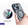 Θήκη iPhone 15 / 14 / 13 Buddi Hybrid Σκληρή Ημιδιάφανη με MagSafe - Matte Black (8719246493478)