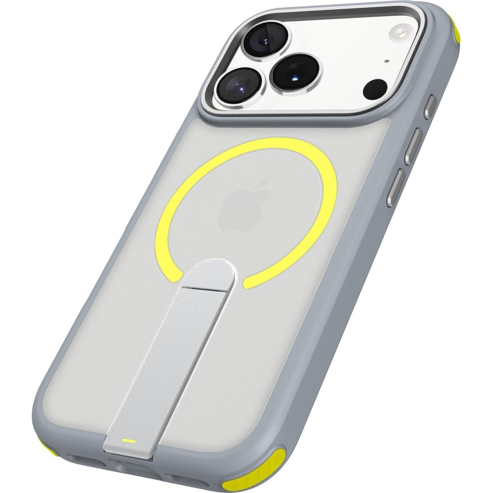 Θήκη iPhone 17 Pro Max Prodigee Formula K1 Ημιδιάφανη Ανθεκτική με MagSafe & KickStand - Neon (IPH17P-6.9-FRMK-NON)