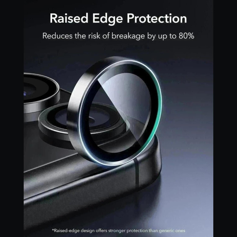 Tempered Glass iPhone 17 Pro / 17 Pro Max / 16 Pro / 16 Pro Max / 15 Pro / 15 Pro Max / 14 Pro / 14 Pro Max ESR Armorite Camera Lens Protectors Αντιχαρακτικό Γυαλί Προστασίας για Φακό Κάμερας 2 Τεμάχια - Black (4894240236307)