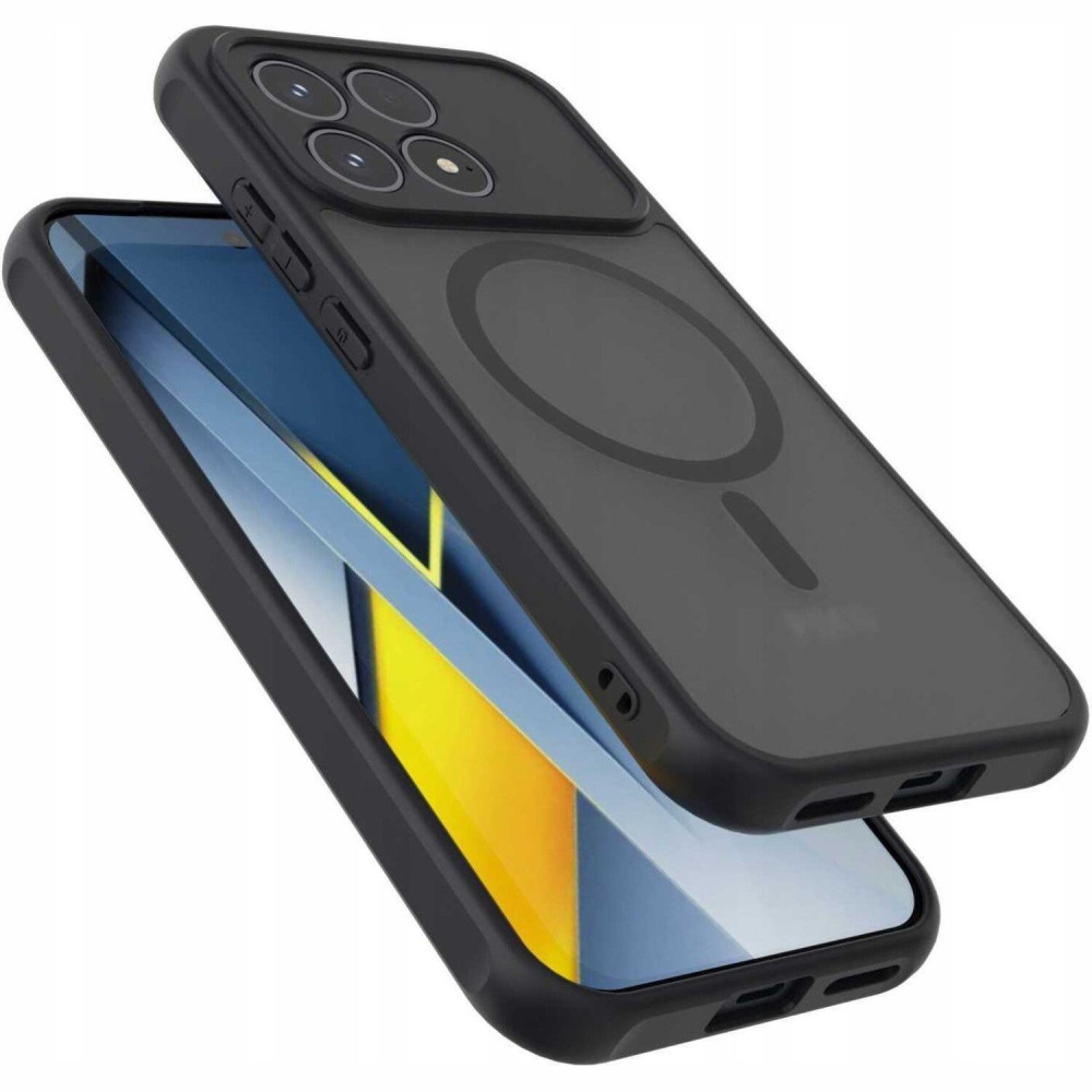 Θήκη Xiaomi Poco F8 Pro Spacecase Hybrid MagSafe Σκληρή Ημιδιάφανη με MagSafe - Black (5905719138455)