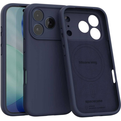 Θήκη iPhone 17 Pro Spacecase Silicone Mag Case Σιλικόνης με MagSafe - Deep Blue (5905719138264)