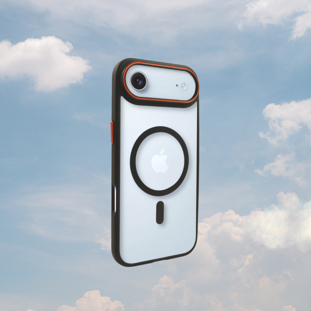 Θήκη iPhone Air Bodycell DualTone Hybrid Case Διάφανη Σκληρή με MagSafe & TPU Bumper - Black (5206015085222)