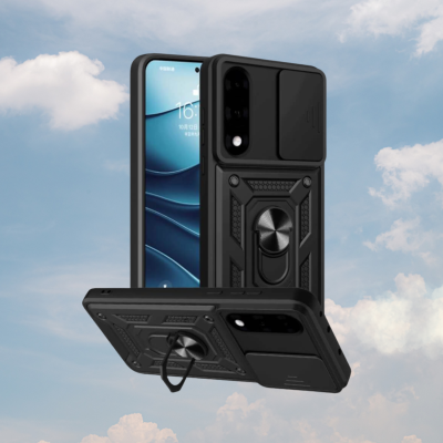 Θήκη OnePlus Nord 5 Bodycell Armor Slide Ανθεκτική με Κάλυμμα για την Κάμερα & Μεταλλικό Ring Holder - Black (5206015084928)