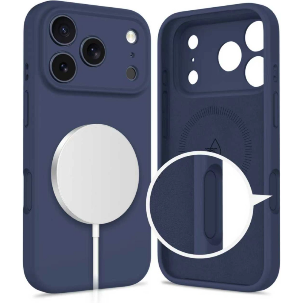 Θήκη iPhone 17 Pro Tech-Protect Silicone MagSafe Σιλικόνης με MagSafe - Deep Blue (5906302333851)