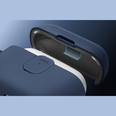 Θήκη AirPods Pro 3rd Gen Uniq Clyde Σκληρή με Μαγνητικό Κλείσιμο - Royal Blue / Dark Grey (UNIQ-AIRPODSPRO3-CLYRBLUDGRY)