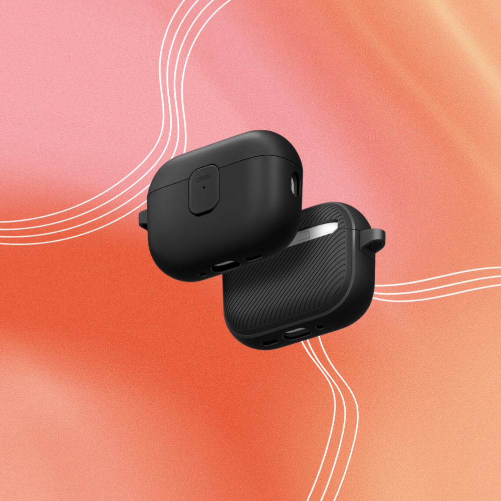 Θήκη AirPods Pro 3rd Gen Uniq Clyde Σκληρή με Μαγνητικό Κλείσιμο - Black / Dark Grey (UNIQ-AIRPODSPRO3-CLYBLKDGRY)