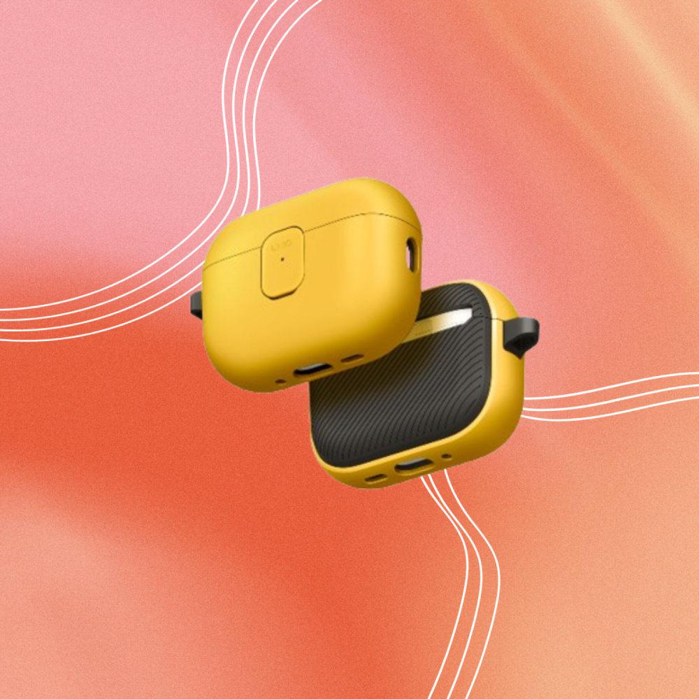 Θήκη AirPods Pro 3rd Gen Uniq Clyde Σκληρή με Μαγνητικό Κλείσιμο - Racing Yellow / Dark Grey (UNIQ-AIRPODSPRO3-CLYRYELDGRY)